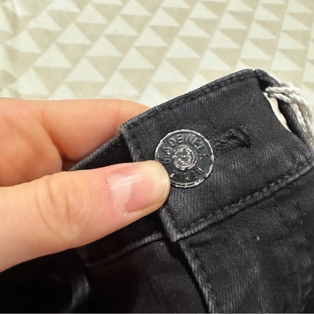 madewell taller 9” high rise skinny jeans Black Sea stretch 27 tall - Picture 7 of 8